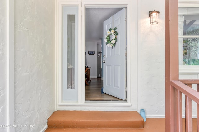 view of doorway to property