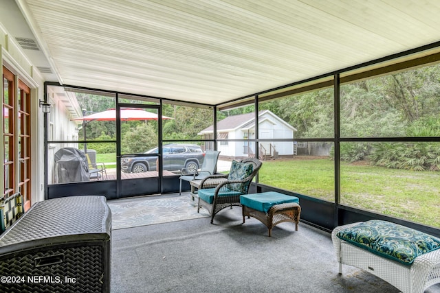 view of sunroom