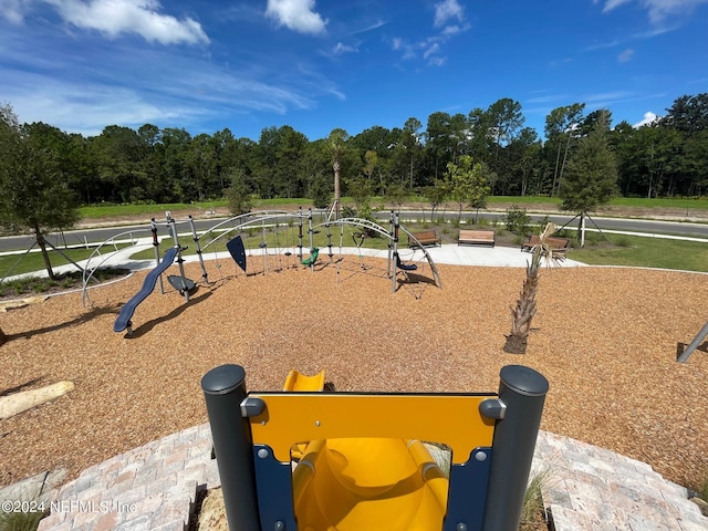 view of community featuring a playground