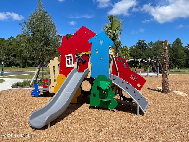 view of jungle gym