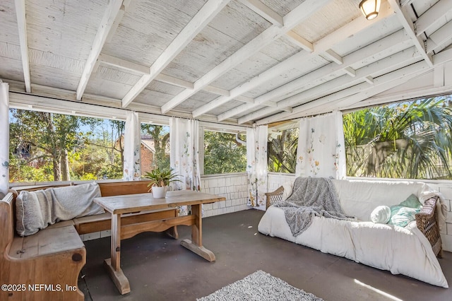 view of sunroom