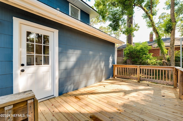 view of wooden deck