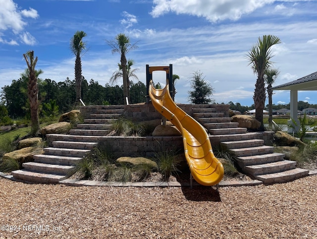 exterior space featuring a playground