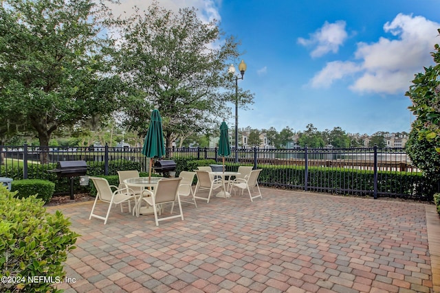 view of patio featuring grilling area