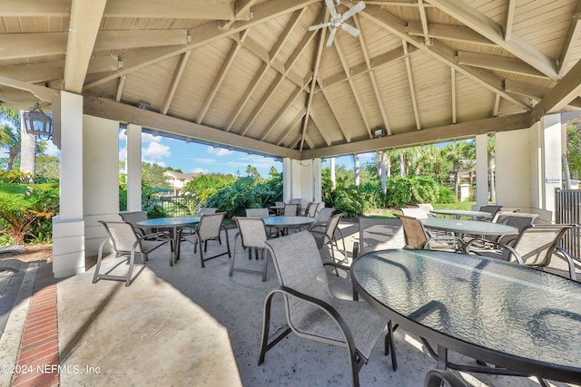 view of patio / terrace with a gazebo