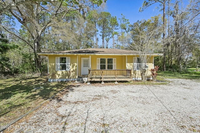 view of front facade with covered porch