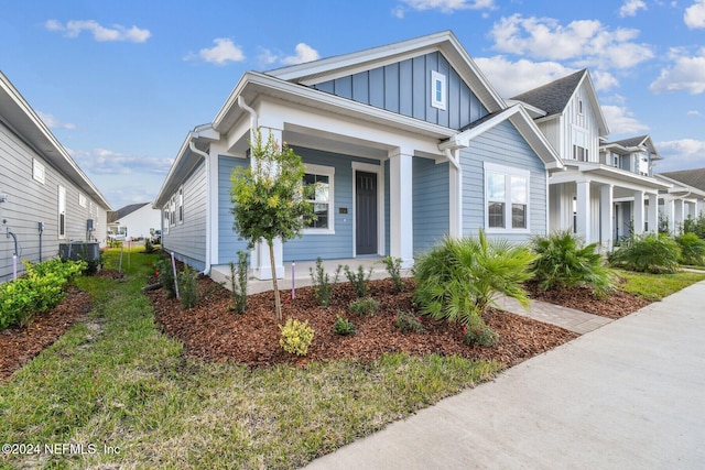 view of front of property with central AC