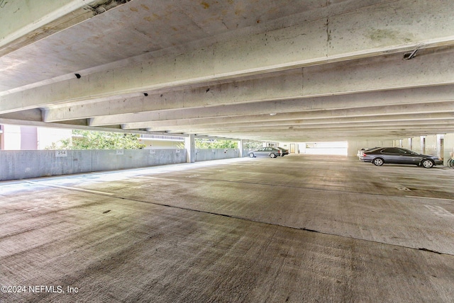 garage featuring a carport