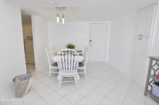 view of tiled dining area