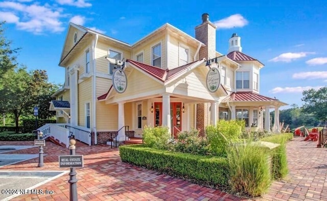 view of front of home with a porch