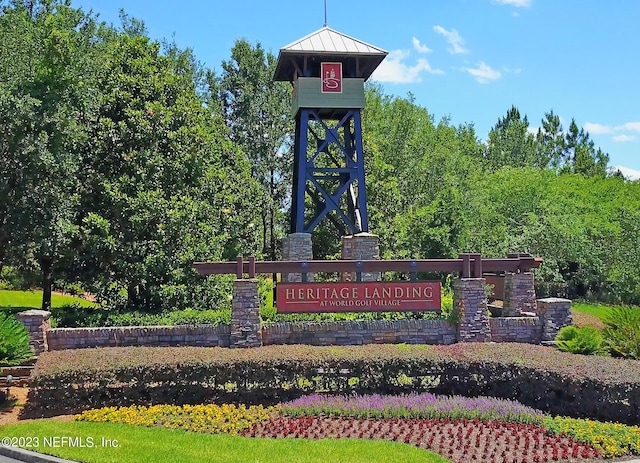 view of community sign