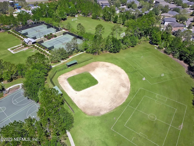 birds eye view of property