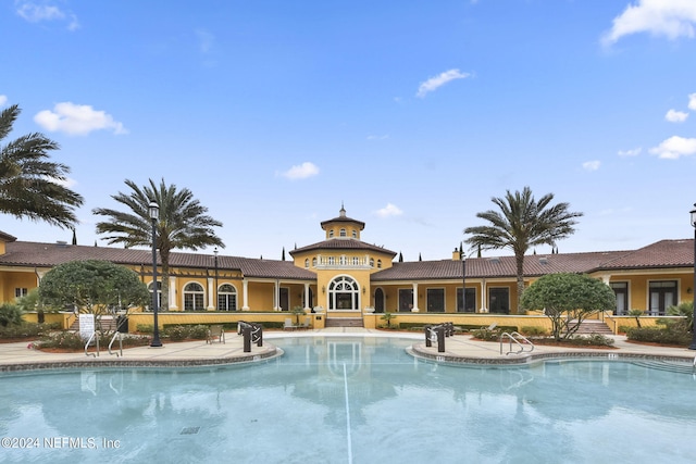 view of pool featuring a patio area