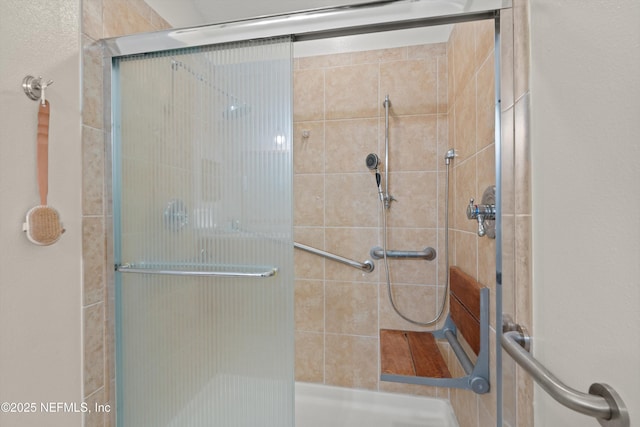 bathroom with an enclosed shower