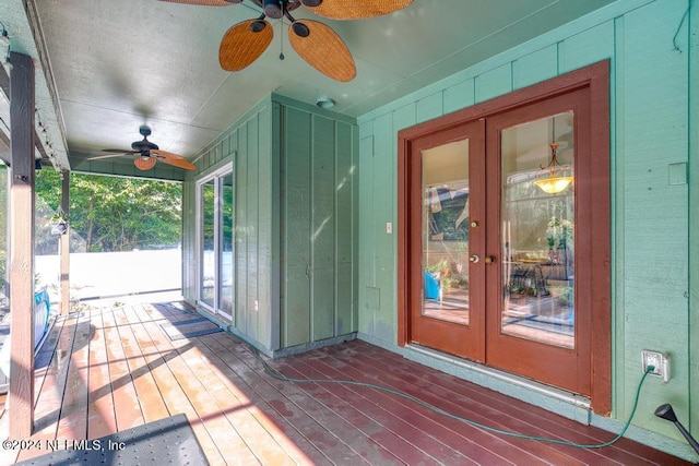 exterior space with french doors