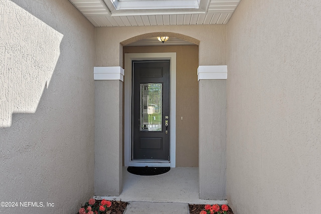 view of doorway to property