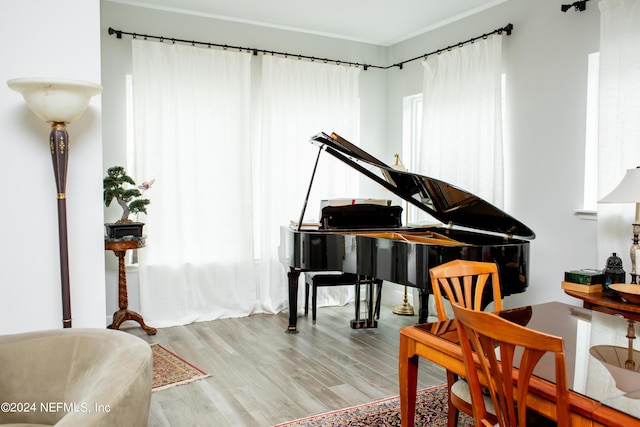 interior space with light wood-type flooring