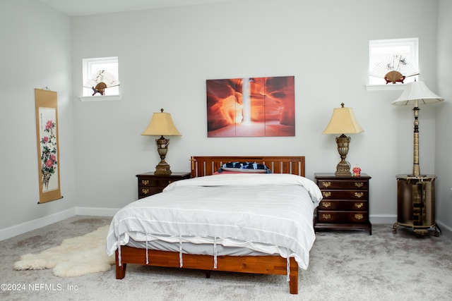 bedroom featuring carpet