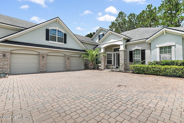 view of front of house featuring a garage