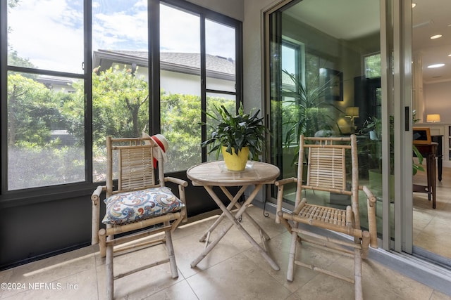 view of sunroom / solarium