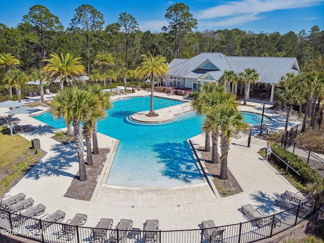 view of pool with a patio