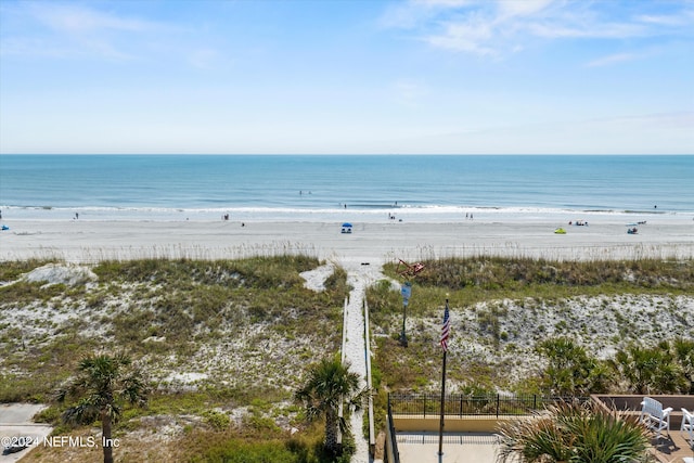 water view with a view of the beach