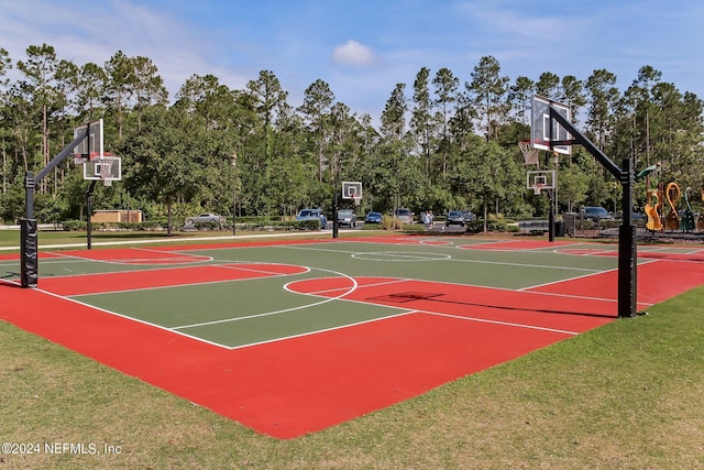 120 Ellsworth Cir, Saint Johns, FL 32259 - view of sport court with a yard and community basketball court