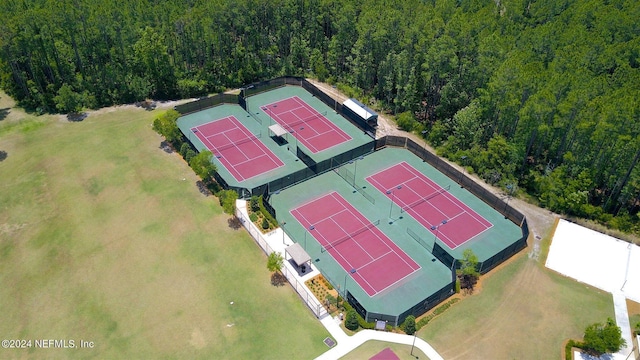 120 Ellsworth Cir, Saint Johns, FL 32259 - drone / aerial view with a wooded view