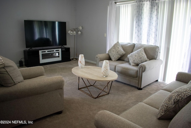 view of carpeted living room