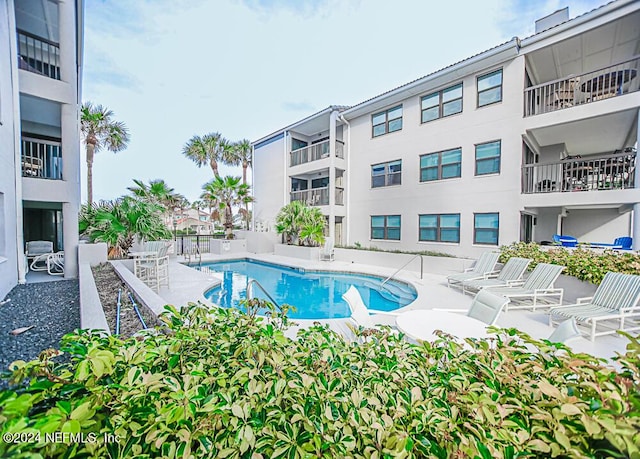 view of pool with a patio area