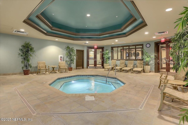 632 River Run Blvd, Ponte Vedra, FL 32081 - view of pool featuring french doors and a swimming pool