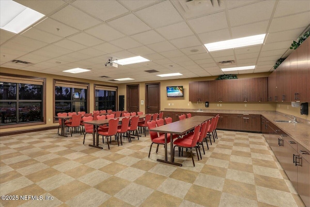 632 River Run Blvd, Ponte Vedra, FL 32081 - dining area featuring visible vents and a paneled ceiling