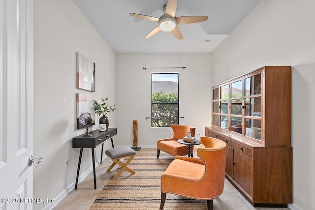 632 River Run Blvd, Ponte Vedra, FL 32081 - sitting room with baseboards and a ceiling fan
