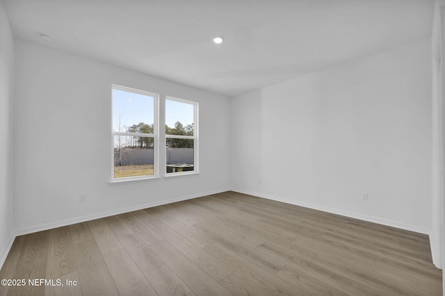 empty room featuring light hardwood / wood-style flooring