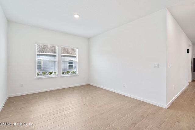 empty room featuring light hardwood / wood-style flooring