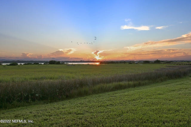 nature at dusk with a rural view