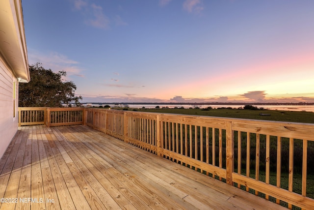 view of deck at dusk