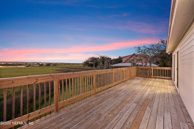 view of deck at dusk