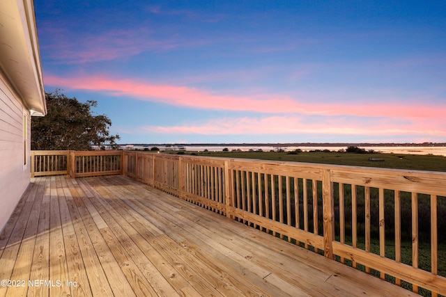 view of deck at dusk