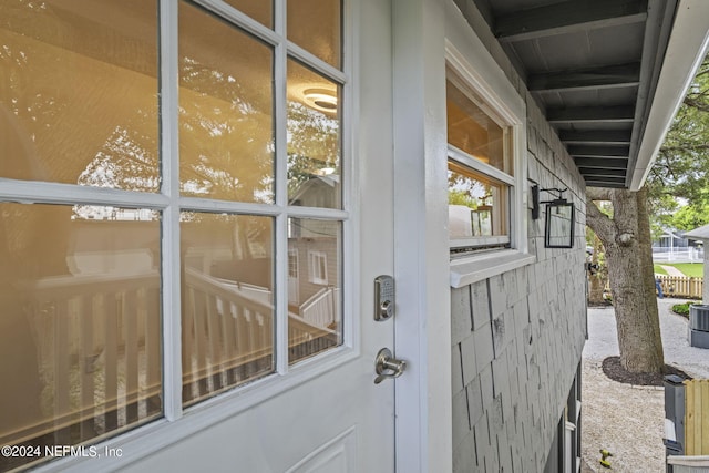 view of doorway to property