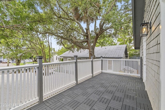 view of wooden deck