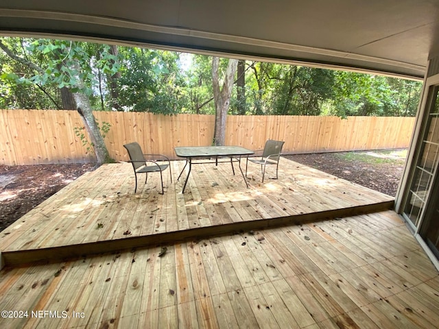 view of wooden deck