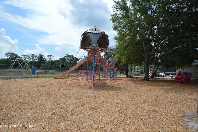 view of jungle gym