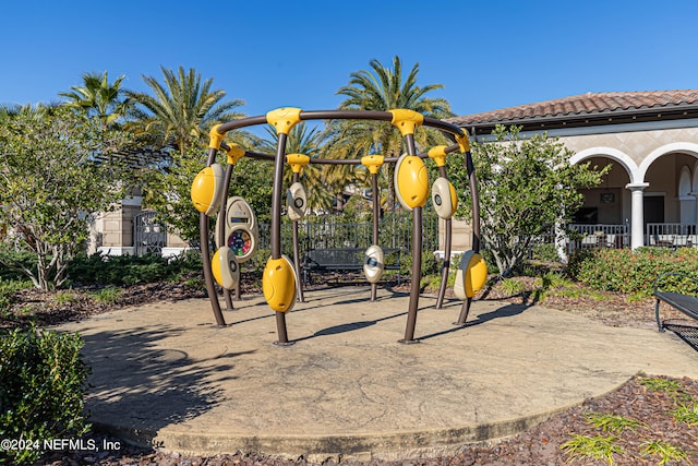 view of jungle gym