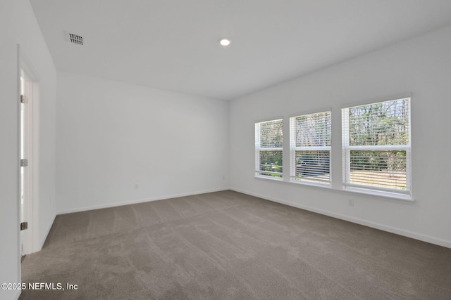 view of carpeted spare room