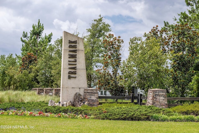 view of community sign