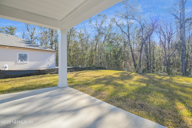 view of yard with a patio