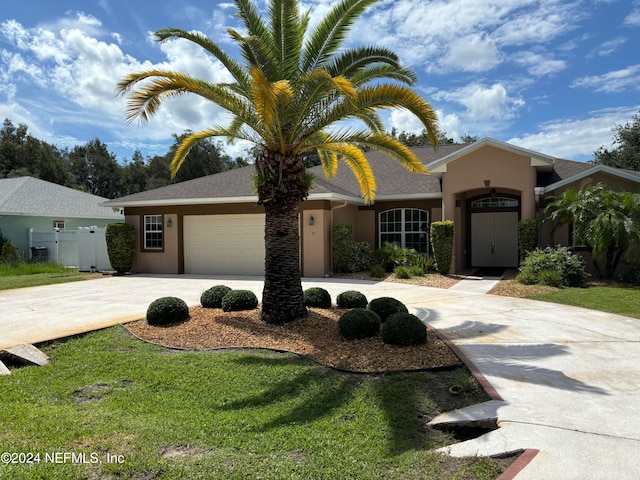 ranch-style house with a garage