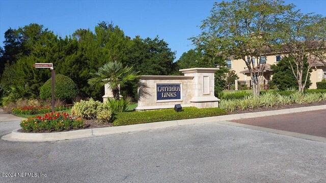 view of community sign