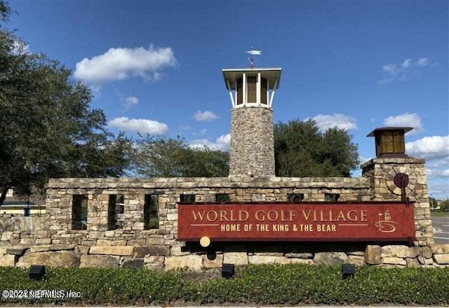 view of community sign